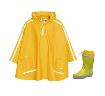 Детски дъждобран Пончо в сет Yellow 5