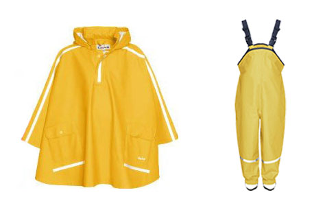 Детски дъждобран Пончо в сет Yellow 6